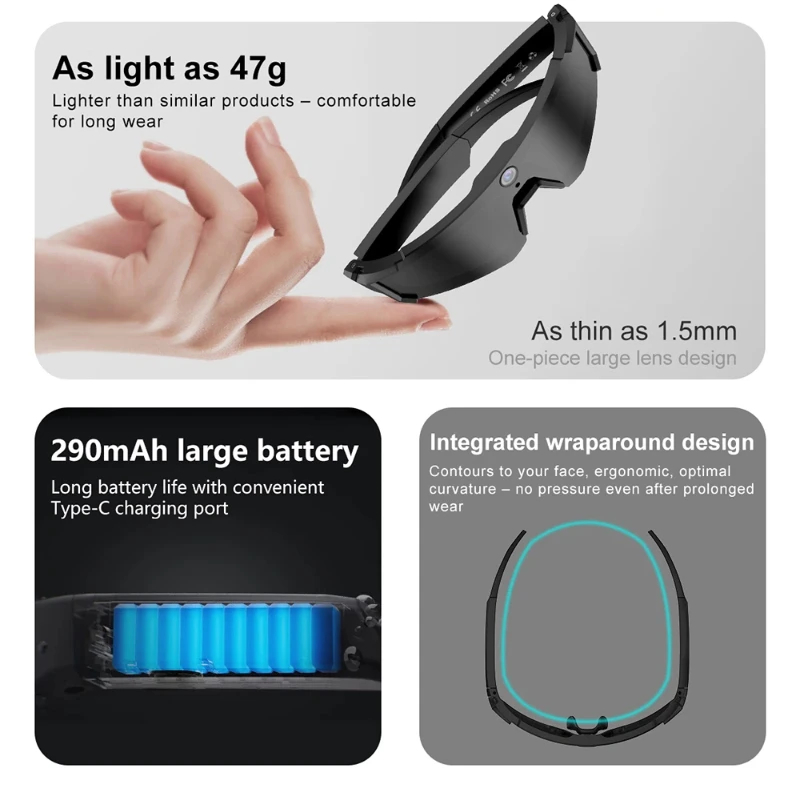 Smart Glasses Lens - Okulary inteligentne OnePlus AI ChatGPT z