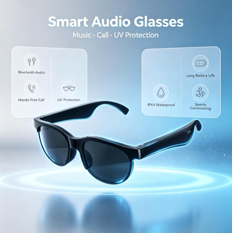 Smart Glasses Lens - Inteligentne okulary audio z funkcją Bluetooth,