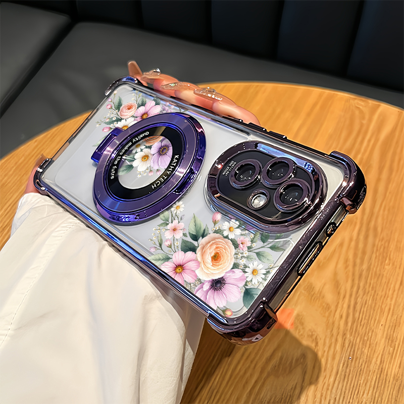 Oppo Reno 12 - Różowe etui na telefon z małym